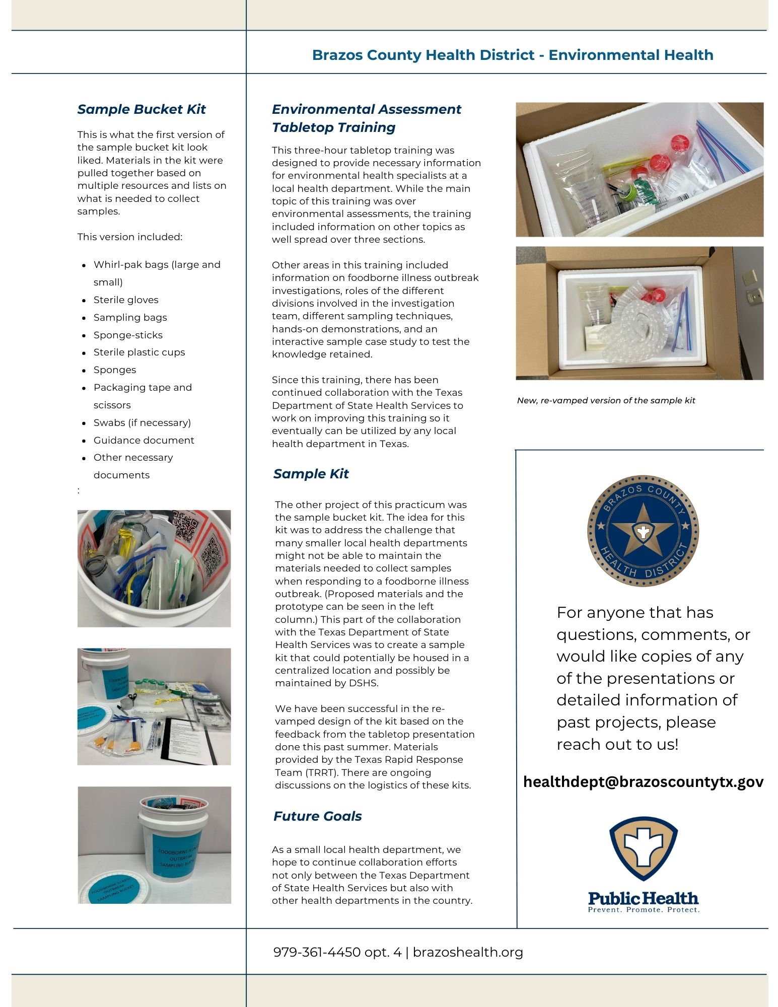 Brazos County Health District Environmental Health