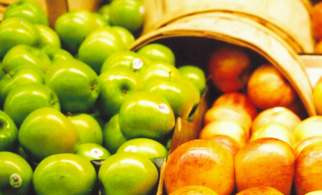 apples at a market